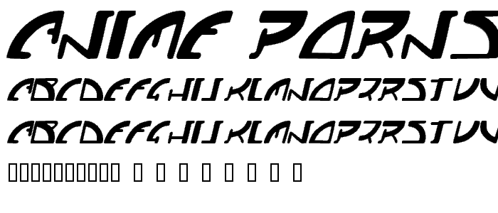 Anime Pornstar font